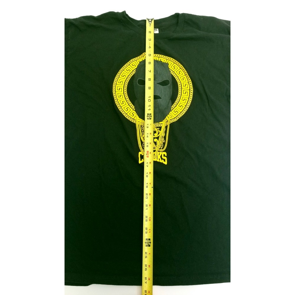 Mens Crooks And Castles Black T-shirt Large Ski‎ Mask Gold Chains Zumies - Picture 7 of 7
